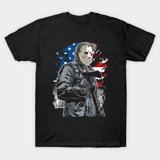 Jason American killer T-Shirt by Artwork Simpson